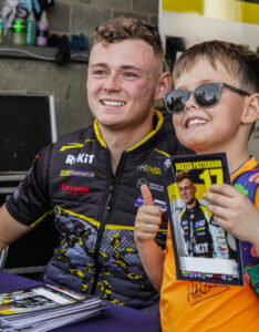 Patterson with a fan at Donington - photo by Jenna Murff (MA 24-25)