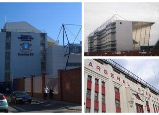 Goodison Park, Maine Road, and Highbury