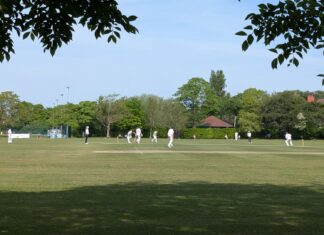 Adnan Miakhel in action for Lancashire 2nd XI