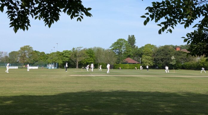 Adnan Miakhel in action for Lancashire 2nd XI