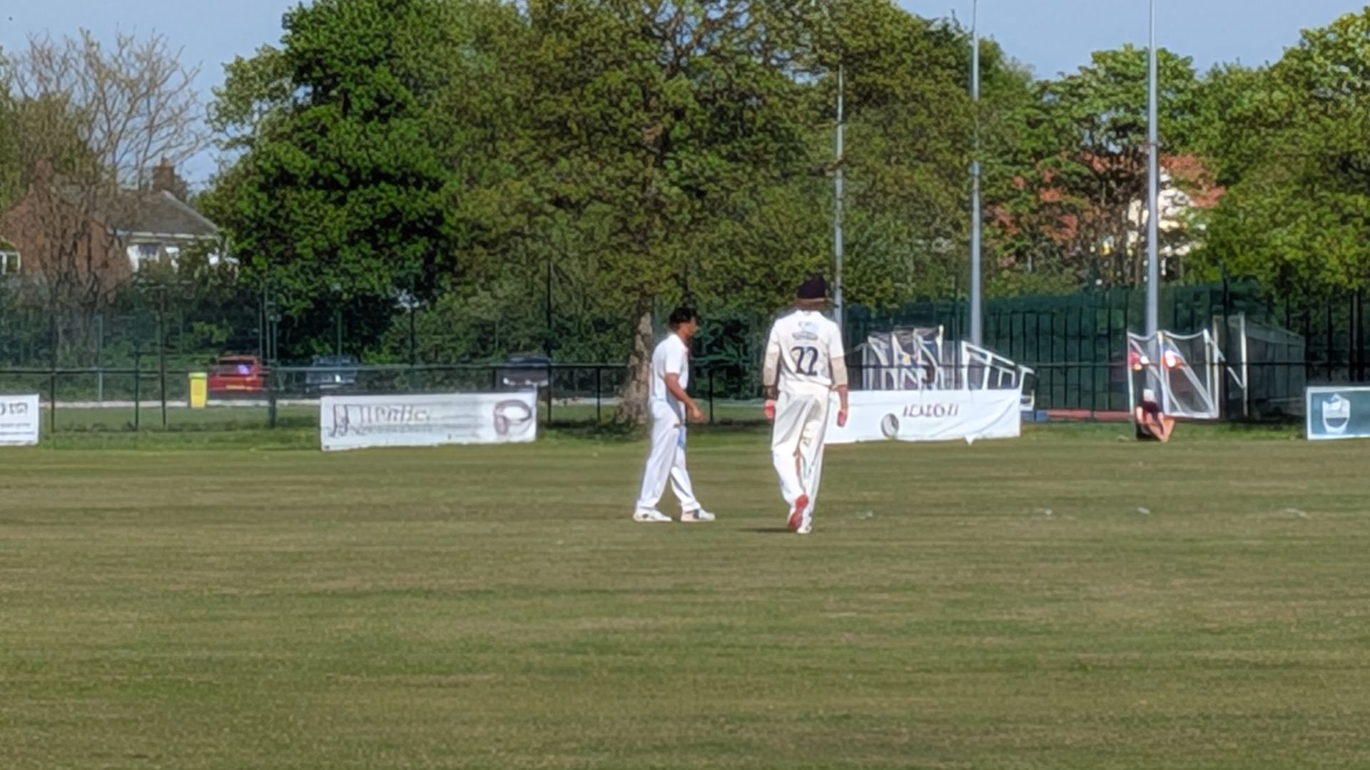 Adnan Miakhel and Ollie Sutton in action for Lancashire 2nd XI