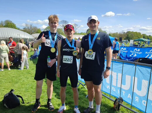 Merseyside trio ready for next step in marathon journey Photo of Kris (Left) Ben (Centre) and Matthew) after completing the Chester marathon, their most recent event they ran together. Photo by Mette Hjelm
