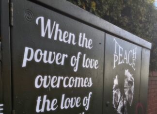 Celebrating Black History Month: Toxteth sports clubs making an impact Image of a power-box in Toxteth displaying an uplifting message promoting inclusivity. Pic by Aled James