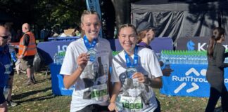 Rebecca and Nicole with their medals