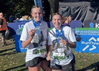 Rebecca and Nicole with their medals