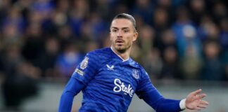 Jack Grealish is on loan at Everton from Manchester City - Free to Use Alamy