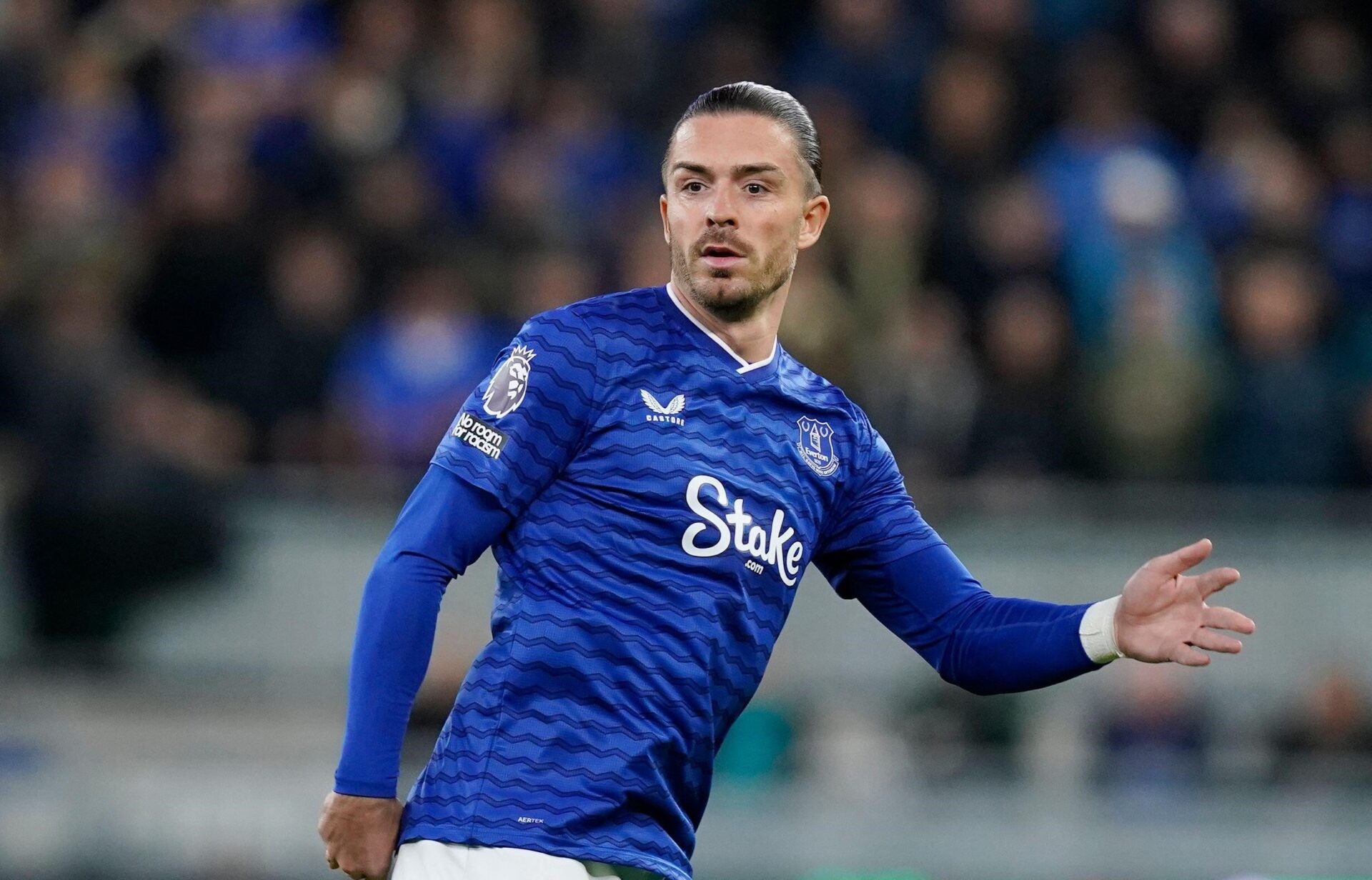 Jack Grealish is on loan at Everton from Manchester City - Free to Use Alamy