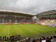 Saint Helens push forward in the Super League Grand Final against Wigan Warriors.