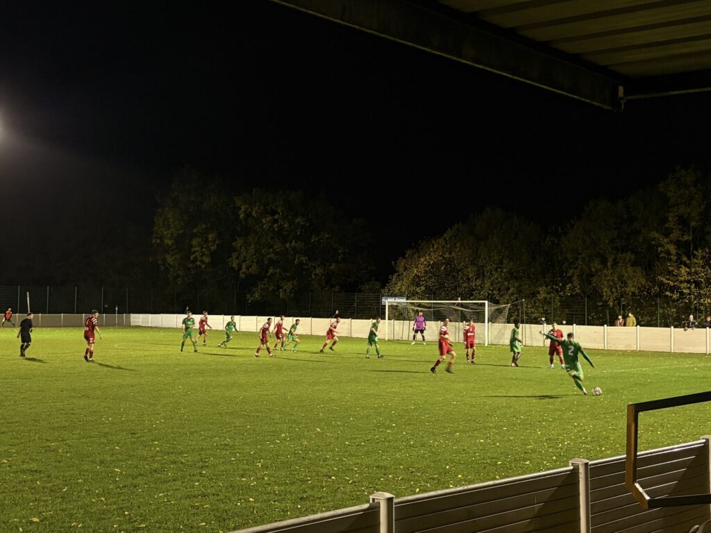 Charnock’s Richard chance in the first half Image taken by Grace Johnson