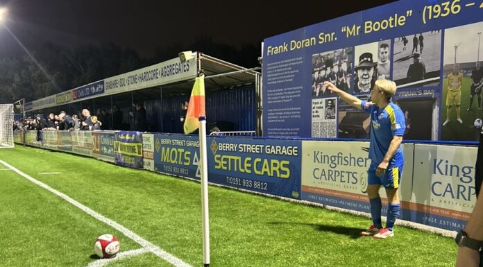 Ben Hodkinson takes a corner