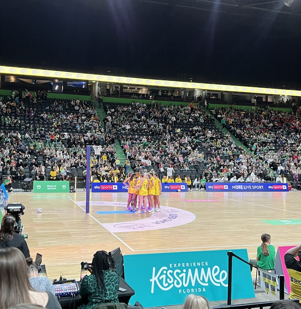 Manchester Thunder playing at the AO Arena. Image taken by Sienna Hughes.