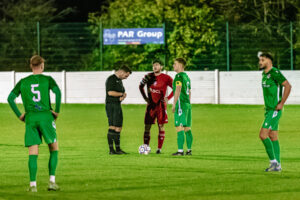 Owen Fisher-Jones captaining AFC Liverpool against Chadderton on Tuesday 