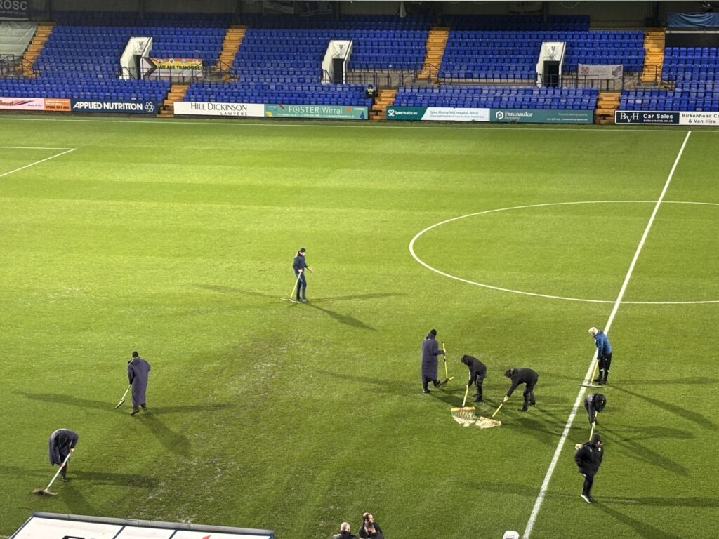 Tranmere Rovers v Blackpool grounds staff