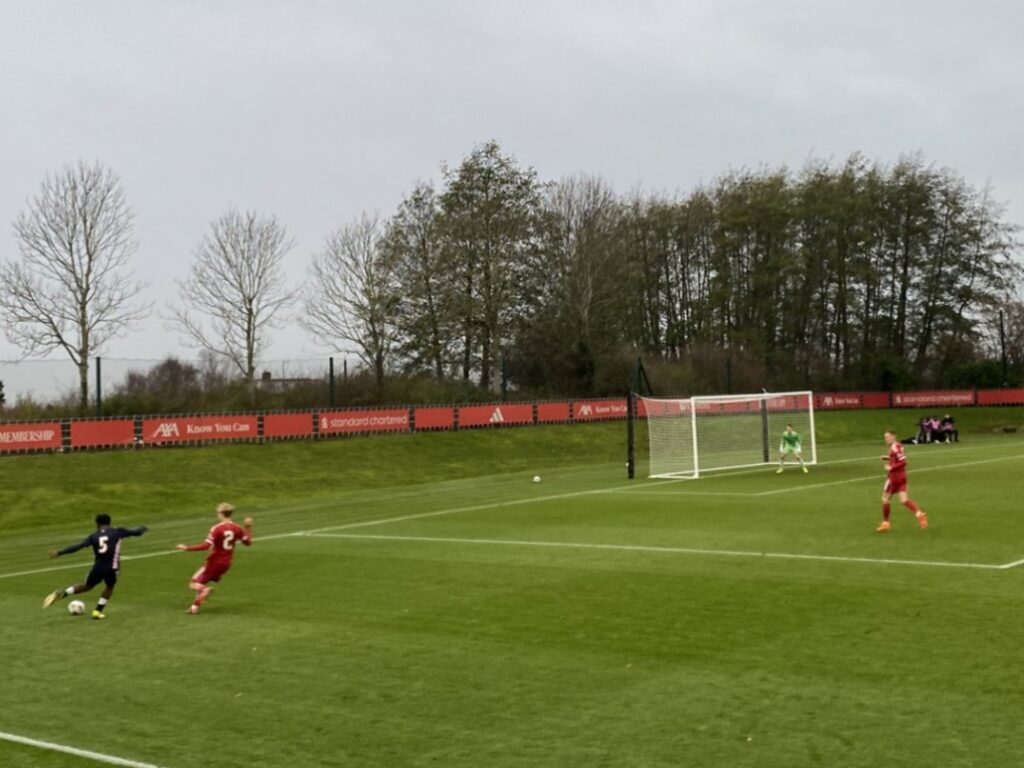 King Duah tries to cross it into the box for PSV. Photo by Kian Williams.