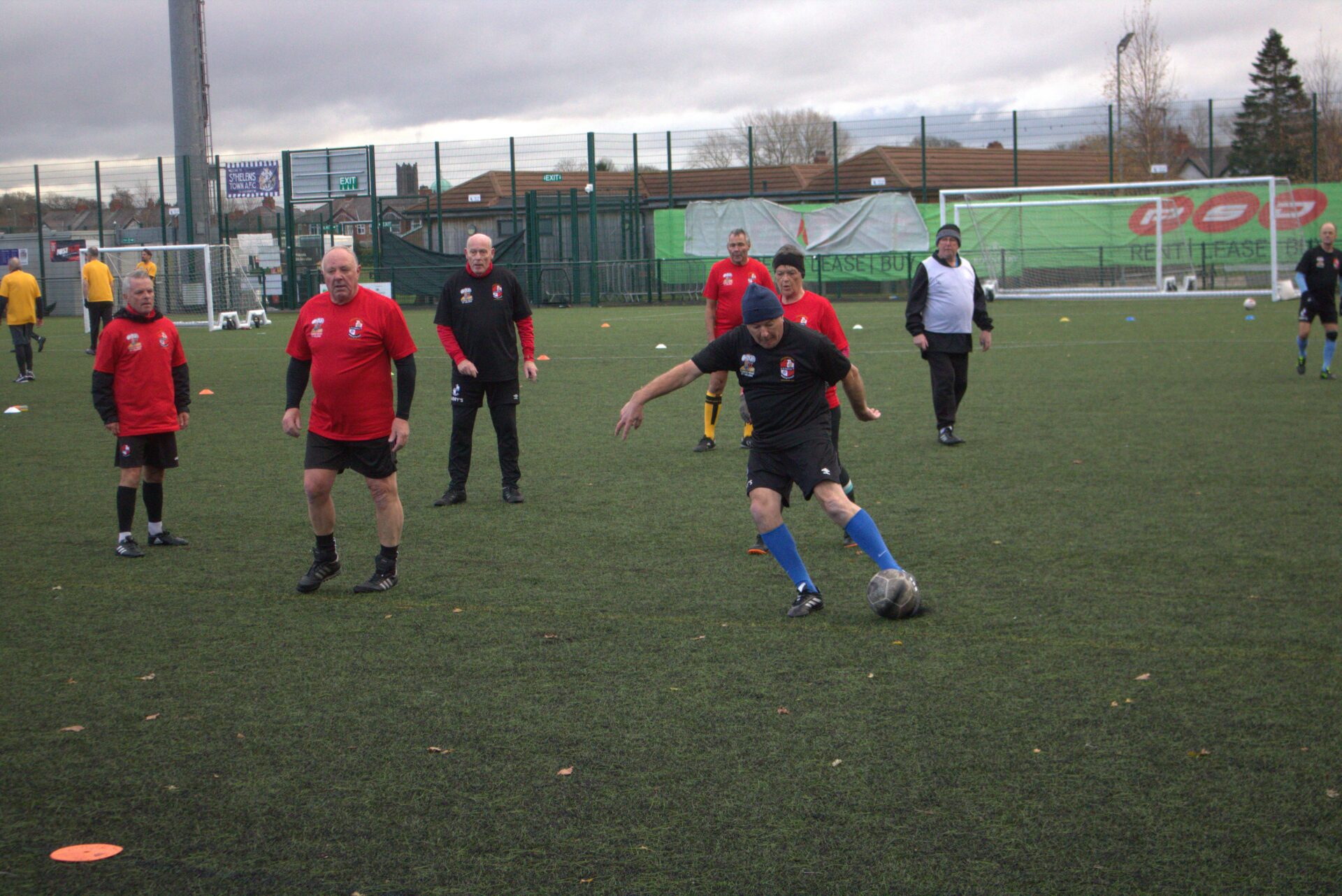 Action shot from Saint Helens walking football club session