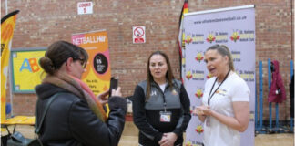 Jodie Gaskell pictured from her Period Power event. Photo taken by St Helens Bees' Media team.