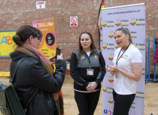 Initiative to improve wellbeing of netball players a success on Merseyside Jodie Gaskell pictured from her Period Power event. Photo taken by St Helens Bees' Media team.