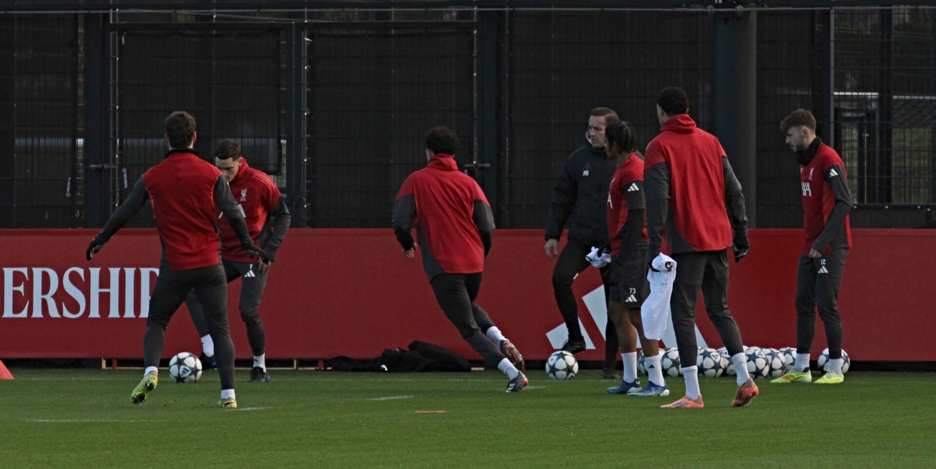 Liverpool players training ahead of Inter Milan game - December 8th
