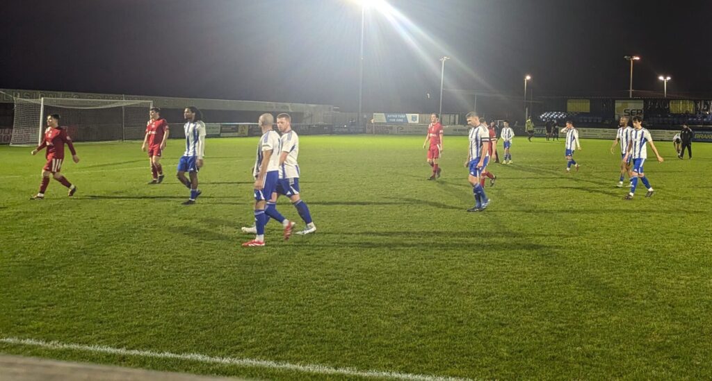 AFC Liverpool trail at the break/ Credit Luke Patrick