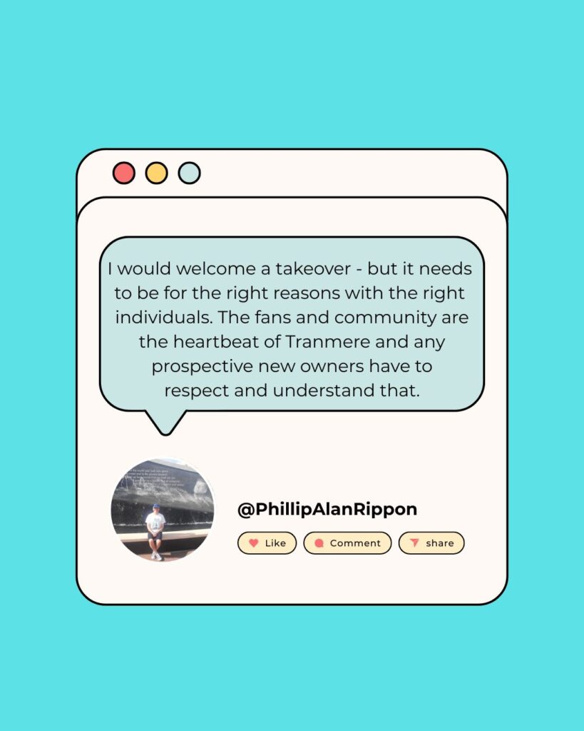 Phillip Alan Rippon told MerseySportLive he wants the next owners to be the right fit for the club, and not just multi-millionaires.
