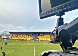 Photo looking out to Haig Avenue before Southport F.C hosted Leek Town on Saturday afternoon. Pic by Aled James