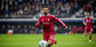 Mohamed Salah (Liverpool) Eintracht Frankfurt - FC Liverpool 22.10.2025 - Free to Use under Alamy Licence (Copyright (nur für journalistische Zwe - Image ID: 3D0J6WF)