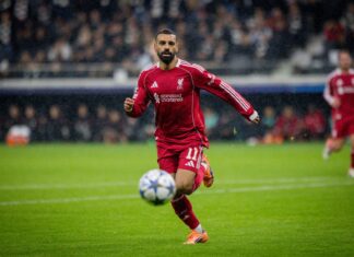 Mohamed Salah (Liverpool) Eintracht Frankfurt - FC Liverpool 22.10.2025 - Free to Use under Alamy Licence (Copyright (nur für journalistische Zwe - Image ID: 3D0J6WF)