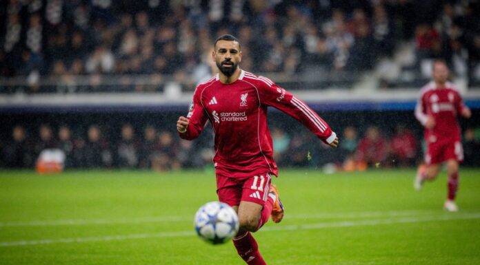 Mohamed Salah (Liverpool) Eintracht Frankfurt - FC Liverpool 22.10.2025 - Free to Use under Alamy Licence (Copyright (nur für journalistische Zwe - Image ID: 3D0J6WF)