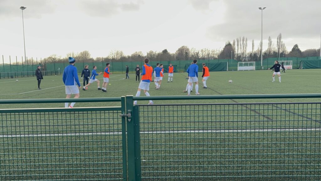 MSB Woolton warming up to play top of the table. Photos by Phoebe Ross