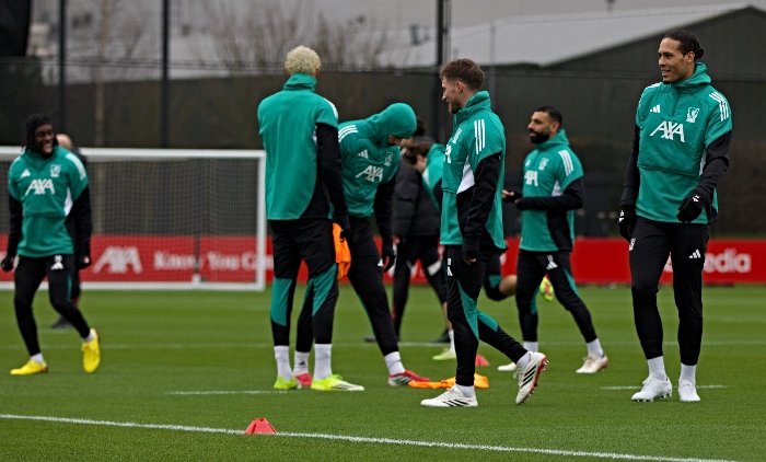 LFC players joke around in training - by Elsa Wiedfeld