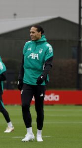 Virgil Van Dijk in training - photo by Elsa Wiedfeld