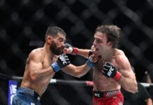 Luke Riley calls for 145lbs division to “bring it on” following UFC London win Michael Aswell Jr fights Luke Riley in a featherweight bout during the UFC Fight Night: Evloev vs Murphy at O2 Arena on March 21, 2026, in London, England. (Photo by Torbjorn Tande/PxImages) Credit: Px Images/Alamy Live News