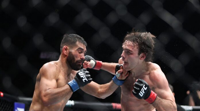 Luke Riley calls for 145lbs division to “bring it on” following UFC London win Michael Aswell Jr fights Luke Riley in a featherweight bout during the UFC Fight Night: Evloev vs Murphy at O2 Arena on March 21, 2026, in London, England. (Photo by Torbjorn Tande/PxImages) Credit: Px Images/Alamy Live News