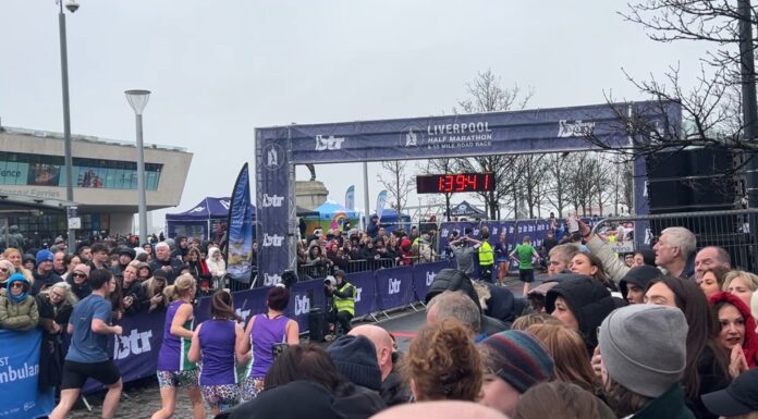 Eyes on 2027 after biggest ever 2026 Liverpool Half Marathon 2026 Liverpool half marathon finish line - picture by Elsa Wiedfeld
