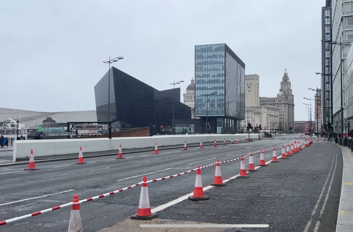 Roads were closed in the city centre to accommodate the event. Picture by Elsa Wiedfeld.