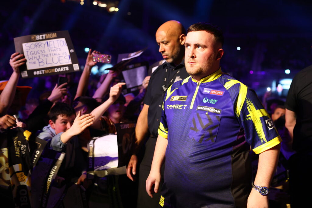 Luke Littler before the semi-final in Liverpool - pic by Alex Parker