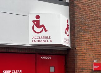 Accessible entrance at Anfield - picture by Elsa Wiedfeld
