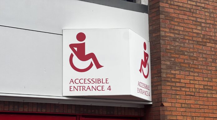 Accessible entrance at Anfield - picture by Elsa Wiedfeld