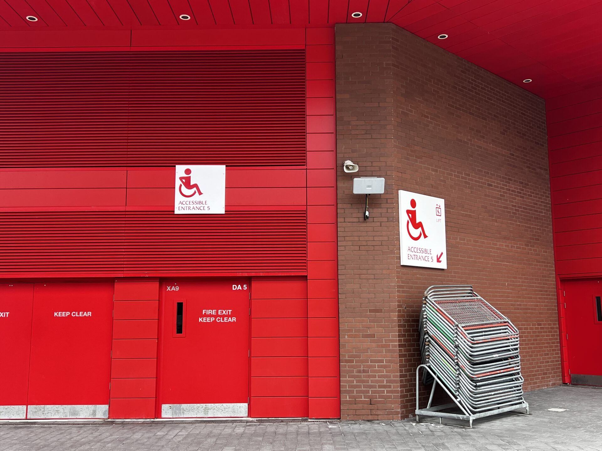 One of the accessible entrances at Anfield, designed primarily for wheelchar users - picture by Elsa Wiedfeld