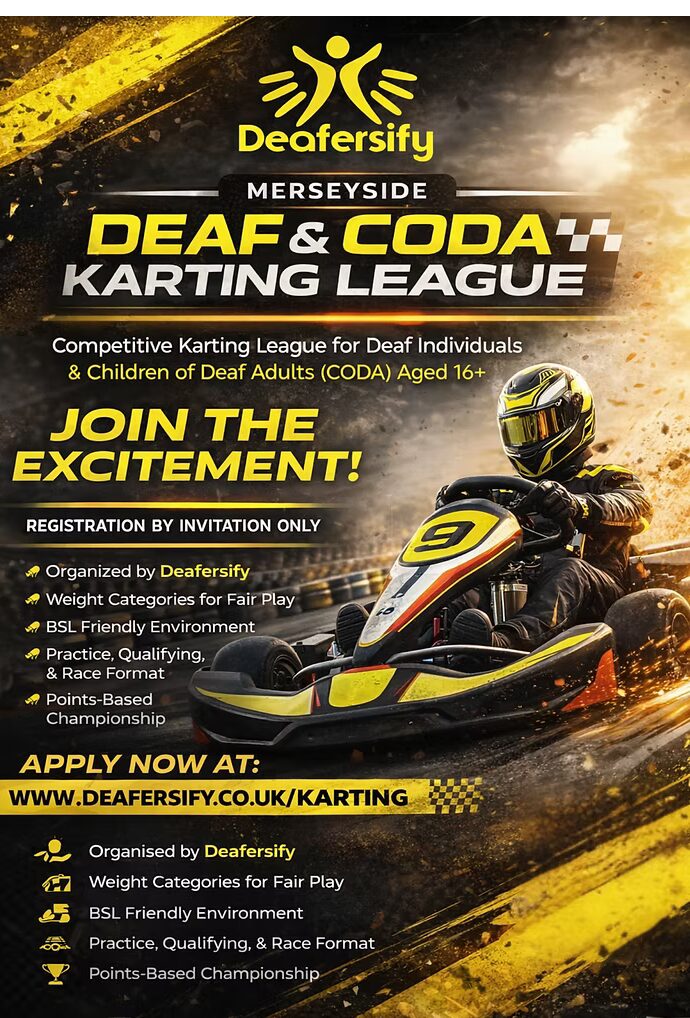 Deafersify Karting League poster - Credits to Deafersify