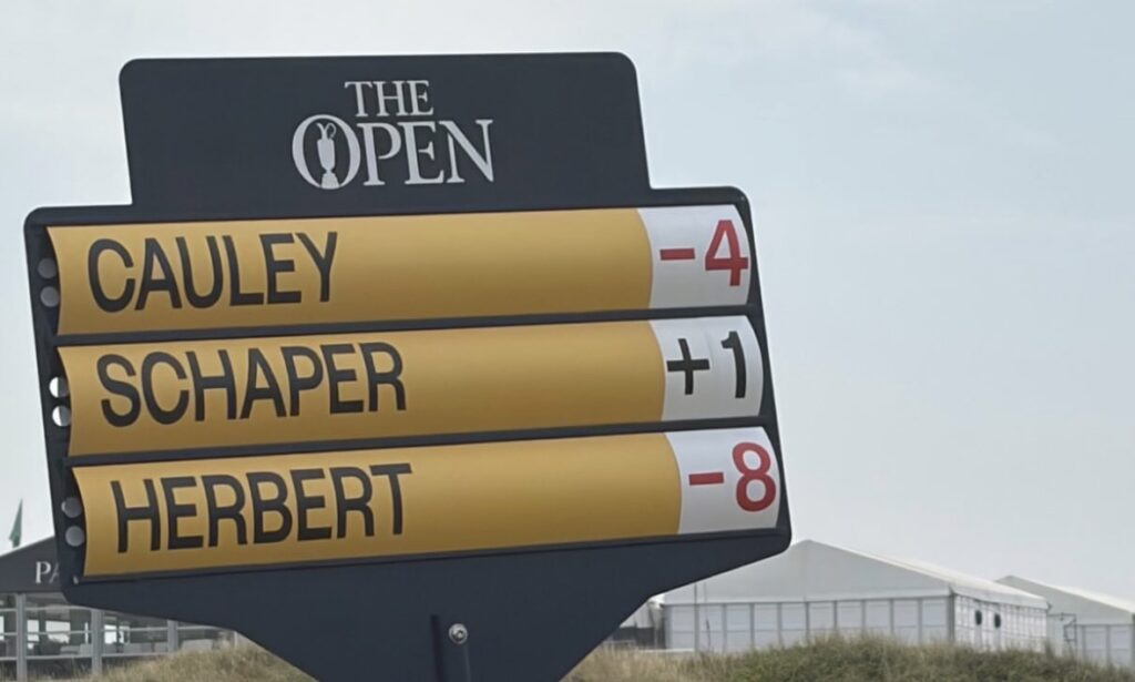 Australia's Lucas Herbert leads on day 2 of The Open at Royal Birkdale / credit MerseySportLive