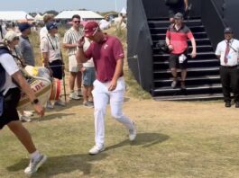 The Open: Leader Lucas Herbert and Sam Burns match major record
